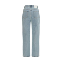 Loulou De Saison Blue Cotton Straight-Leg Jeans