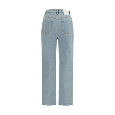 Loulou De Saison Blue Cotton Straight-Leg Jeans
