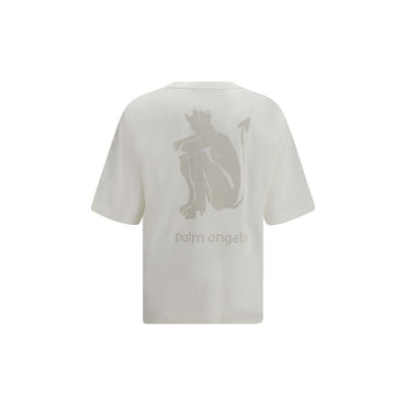 Palm Angels White Cotton T-Shirt
