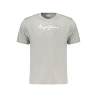 Pepe Jeans Gray Cotton Men's T-Shirt