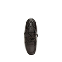 Prada Brown Calf Leather Bos Taurus Slip-On Loafers