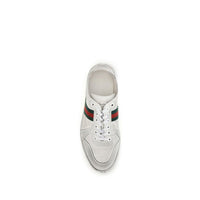 Gucci White Calf Leather Bos Taurus Low Top Sneakers