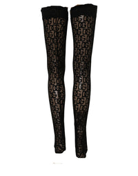 Dries Van Noten Violet Floral Fishnet Tights Stockings Pantyhose Socks