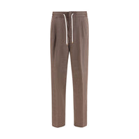 Brunello Cucinelli Brown Linen Casual Pants