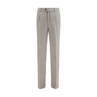 Brunello Cucinelli Gray Linen Casual Pants