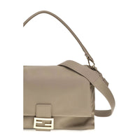 Fendi Beige Calf Leather Bos Taurus Shoulder Bag