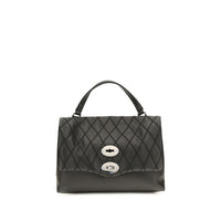 Zanellato Black Calf Leather Bos Taurus Shoulder Bag