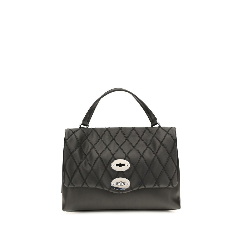 Zanellato Black Calf Leather Bos Taurus Shoulder Bag