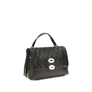 Zanellato Black Calf Leather Bos Taurus Shoulder Bag