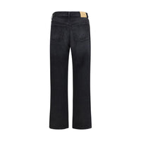 Fendi Black Cotton Straight-Leg Jeans