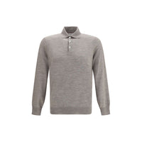 Brunello Cucinelli Gray Cashmere Polo Shirt