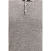 Brunello Cucinelli Gray Cashmere Polo Shirt