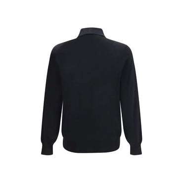 Brunello Cucinelli Black Cotton Long Sleeve T-Shirt
