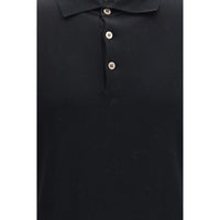 Brunello Cucinelli Black Cotton Long Sleeve T-Shirt