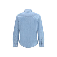 Brunello Cucinelli Blue Denim Shirt