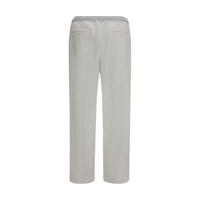 Brunello Cucinelli White Cotton Casual Pants