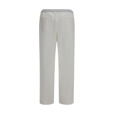 Brunello Cucinelli White Cotton Casual Pants