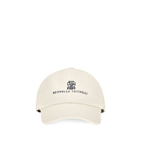 Brunello Cucinelli White Silk Cap (Baseball Hat)