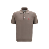 Brunello Cucinelli Brown Cotton Polo Shirt