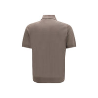 Brunello Cucinelli Brown Cotton Polo Shirt