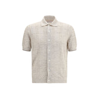 Brunello Cucinelli Beige Cotton Polo Shirt
