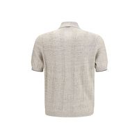 Brunello Cucinelli Beige Cotton Polo Shirt