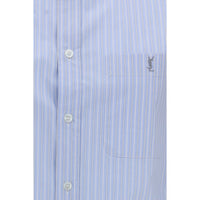 Saint Laurent Blue Cotton Pattern Shirt