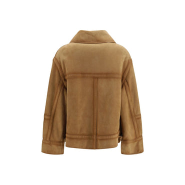 Ermanno Scervino Brown Leather Bomber