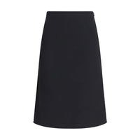 Fendi Black Wool Oves Aries Midi Skirt