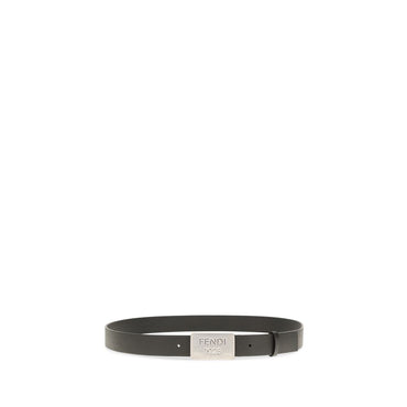 Fendi Black Calf Leather Bos Taurus Regular Belt