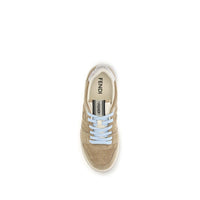 Fendi Beige Suede Leather Sneakers