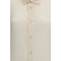 Fendi Beige Silk Pattern Shirt