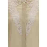 Fendi Beige Silk Dress Shirt