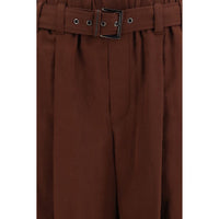 Brunello Cucinelli Brown Cotton Casual Pants