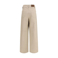 Brunello Cucinelli Beige Cotton Casual Pants