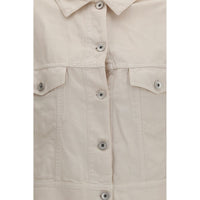 Brunello Cucinelli White Cotton Denim Jacket