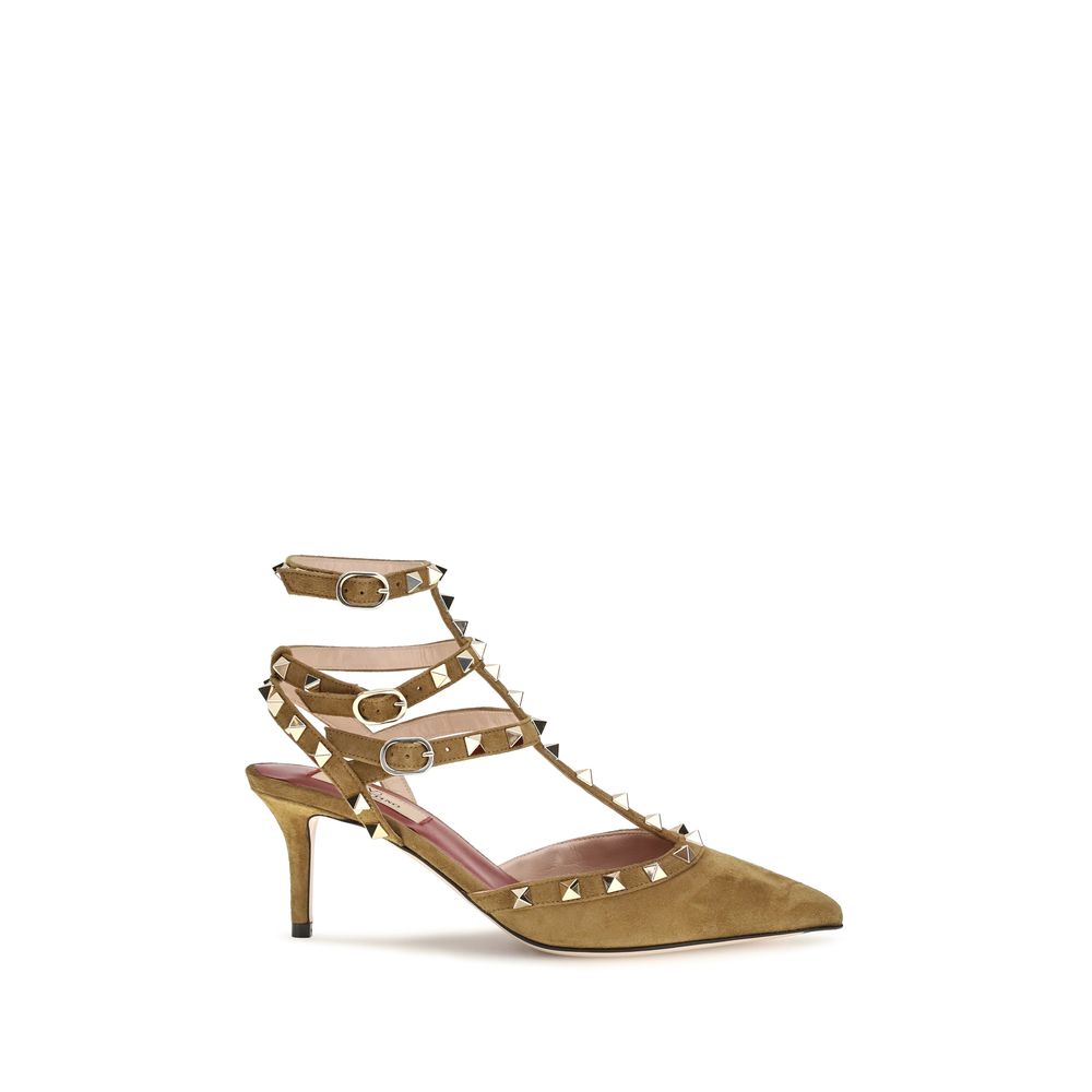 Valentino Garavani Beige Suede Leather Pumps