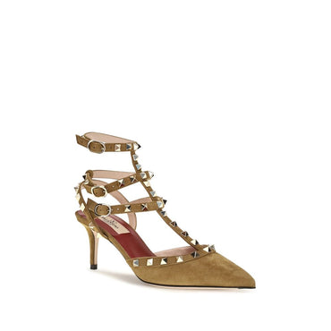 Valentino Garavani Beige Suede Leather Pumps