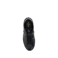 Valentino Garavani Black Calf Leather Bos Taurus Athletic Sneakers