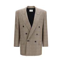 Saint Laurent Beige Wool Oves Aries Blazer
