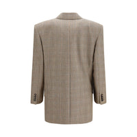 Saint Laurent Beige Wool Oves Aries Blazer