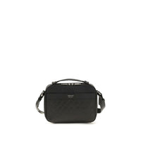 Ferragamo Black Calf Leather Bos Taurus Shoulder Bag