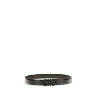 Ferragamo Black Calf Leather Bos Taurus Regular Belt