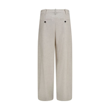 Brunello Cucinelli Beige Wool Oves Aries Dress Pants