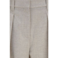 Brunello Cucinelli Beige Wool Oves Aries Dress Pants