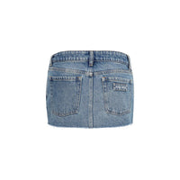Miu Miu Blue Cotton Mini Skirt