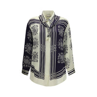 Alemais Blue Silk Shirt