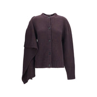 The Attico Brown Wool Oves Aries Cardigan