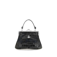 Vivienne Westwood Black Calf Leather Bos Taurus Shoulder Bag