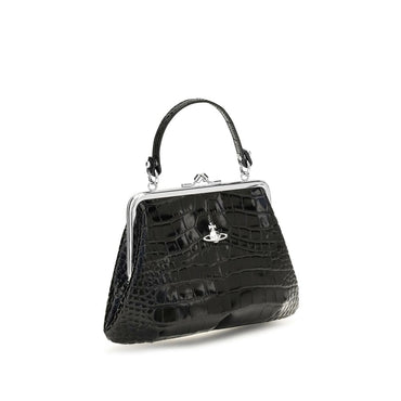 Vivienne Westwood Black Calf Leather Bos Taurus Shoulder Bag